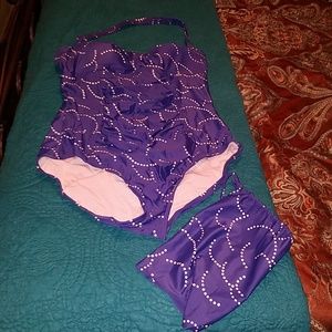 Blue boden size 10 bathing suit
